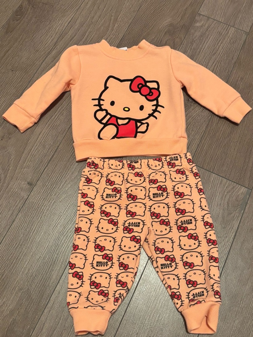 Hello Kitty Peach and Red Kids Pajama Set